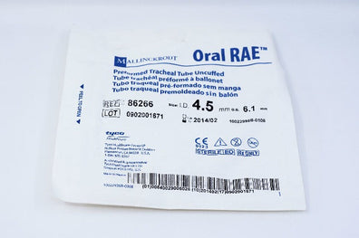 Mallinckrodt 86266 Preformed Tracheal Tube Uncuffed 4.5mm x 6.1mm (x)